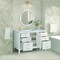 James Martin Vanities 48'' Vanity, Bright White w/ 3 CM Carrara White Marble Top 485-V48-BW-3CAR - alternate 2